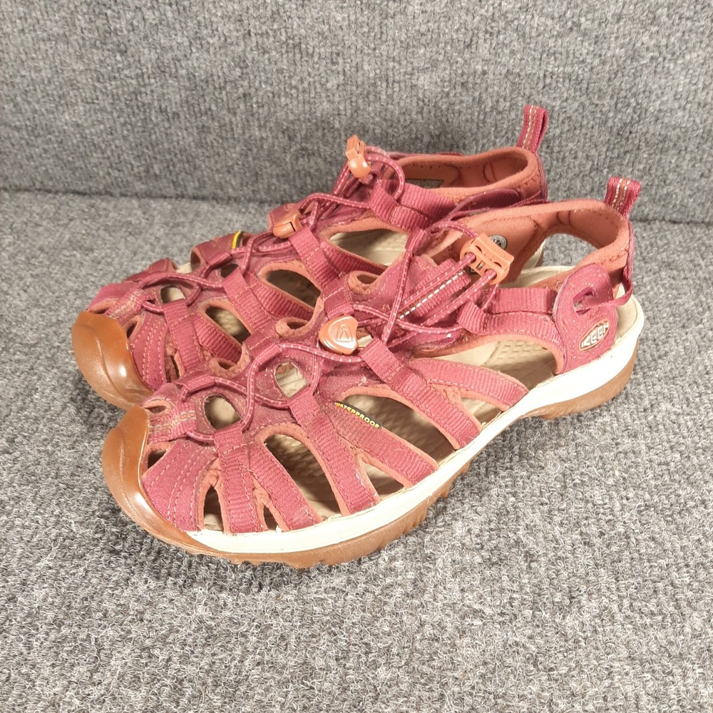 KEEN Whisper Sandals 1017358 Size 6.5 Red Womens Hiking Water Shoes